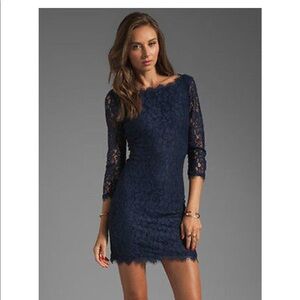 Navy Diane Von Furstenberg Dress